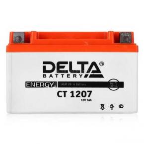  АКБ 12V-7 А/ч "Delta" СТ" (YTX7A-BS) (CT 1207