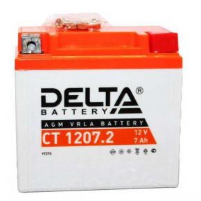  АКБ 12V-7 А/ч "Delta" СТ" (YTZ7S) (CT 1207.2