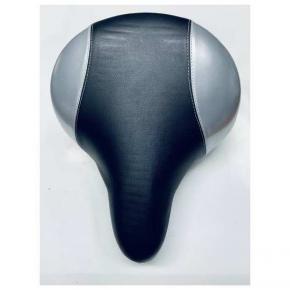  Седло вело 28" широкое  черное с пружиной  байк
