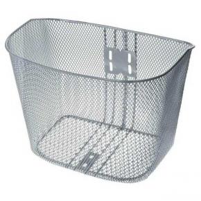  Корзина вело передняя навесная серебристая