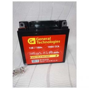  АКБ 12V-10 А/ч "General Tehnologies" СТ" (YВ9А-А) (YB9-B CT 1210