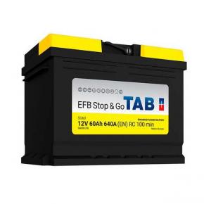  АКБ. 6СТ-60АЧ TAB EFB о.п.евро 242-175-190