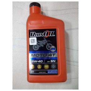  Масло моторное синтетическое (RHINOIL МОТО SAE 5w-40) (1л) мото. (API SN, JASO MA2)