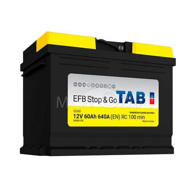 АКБ. 6СТ-60АЧ TAB EFB о.п.евро 242-175-190